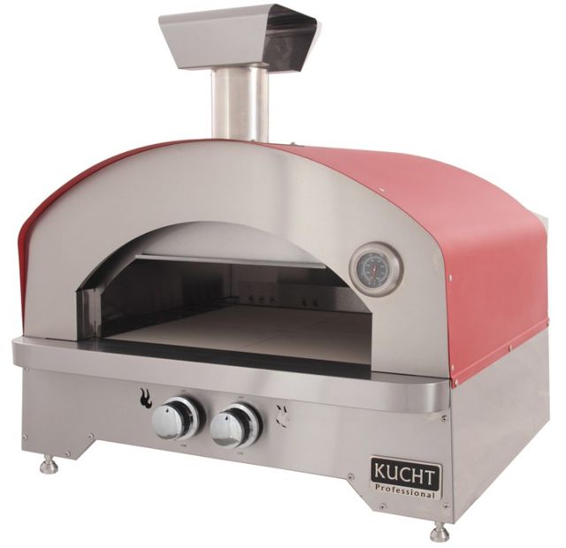 Kucht Professional Napoli 30" Red Outdoor Portable Pizza Oven-4