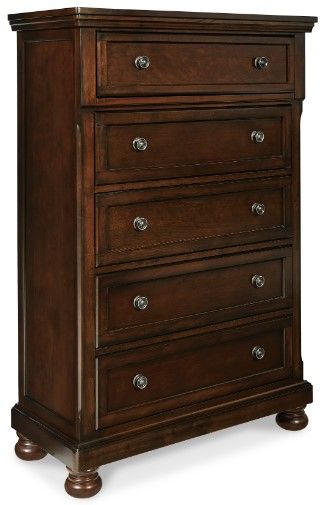 Millennium® by Ashley Porter 4-Piece Rustic Brown California King Sleigh Bed Set-3