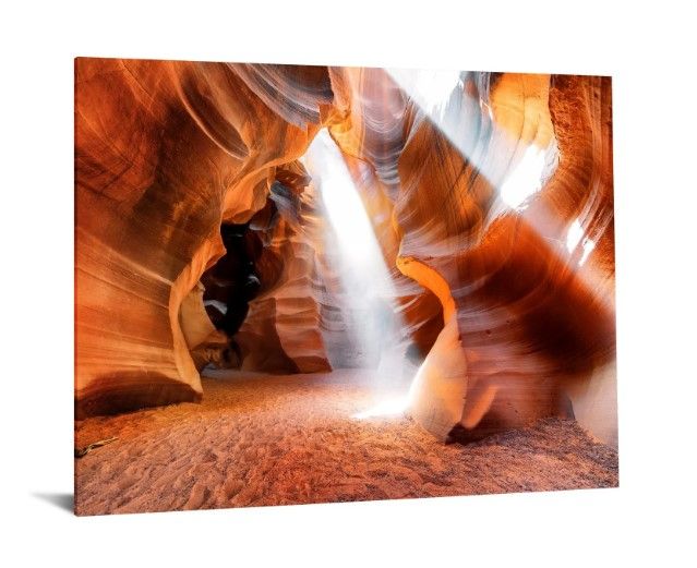 Classy Art Antelope Canyon Tempered Glass with Foil Wall Art-1