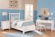 Vaughan-Bassett Bonanza Blue/White Twin Upholstered Panel Storage Bed-1