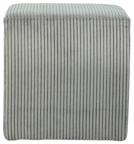 Meridian Furniture Roy Gray Square Ottoman-2
