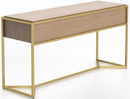 Canadel Customizable Modern Pecan Washed Buffet with Gold Frame -2