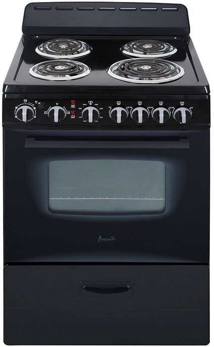 Avanti® 24" Black Freestanding Electric Range-1