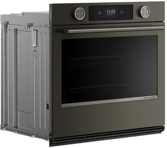 KitchenAid® 30" Black Ore Smart Single Electric Wall Oven with Intelligent Cooking Camera-3