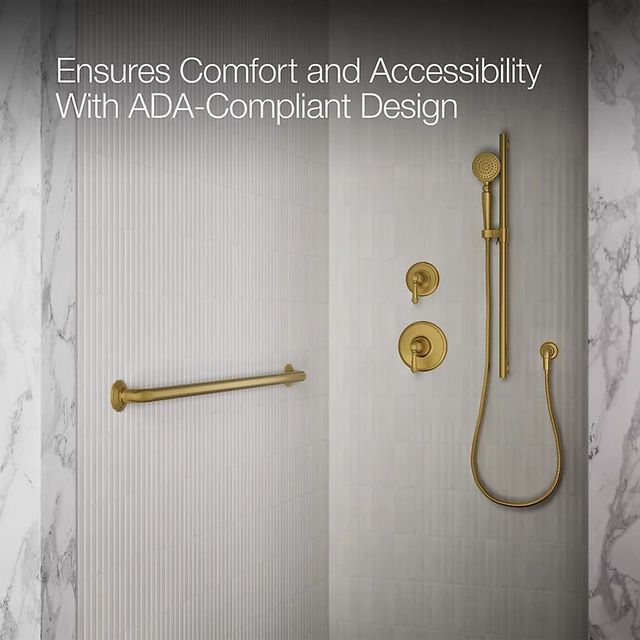 KOHLER® Traditional Vibrant Brushed Moderne Brass 42" Grab Bar-3