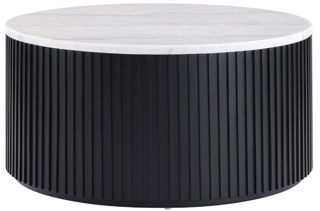 Steve Silver Co. Colvin White Coffee Table with Black Base-0