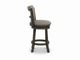 Gray Uholstered Swivel Barstool-2