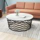 Zuo® Modern Queen White Coffee Table with Antique Bronze Base-3