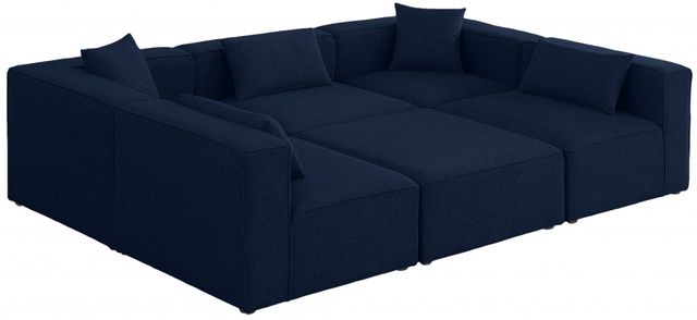 Meridian Furniture Cube 6-Piece Navy Modular Sectional Set-0