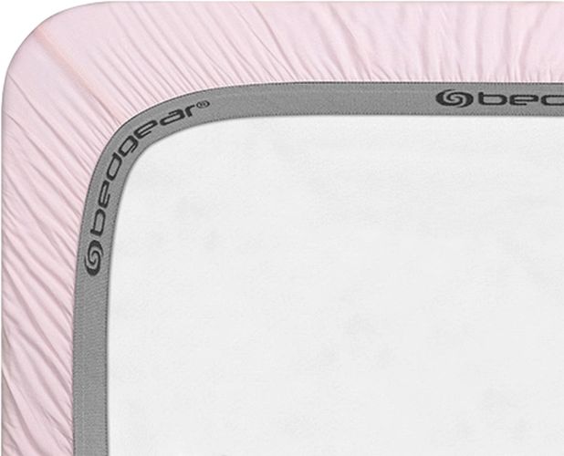 BEDGEAR® Hyper-Linen Performance® Light Pink Crib Fitted Sheet-2