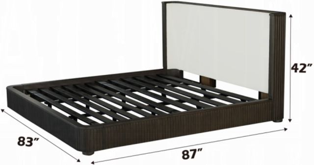 ACME Furniture Clayten Espresso King Upholstered Panel Bed-2