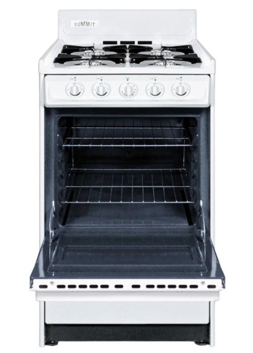 Summit® 20" White Freestanding Gas Range-1