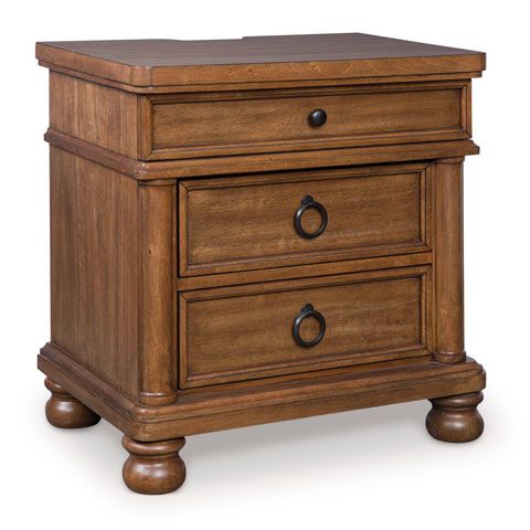 Signature Design by Ashley® Rowlenstown Brown 3-Drawer Nightstand-0