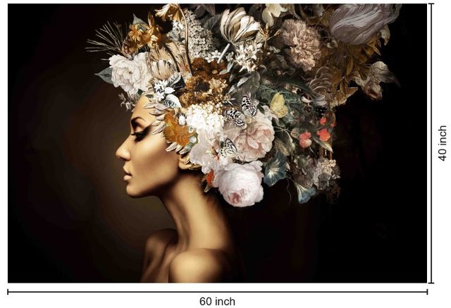 Classy Living Dramatic A Floral Mind Wall Art-2