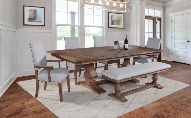 Urban Collections by Yutzy Woodworking Naples Retreat White Oak/Yolo-Grey Upholstered Dining Bench-1