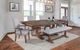 Urban Collections by Yutzy Woodworking Naples Retreat White Oak/Yolo-Grey Upholstered Dining Bench-1