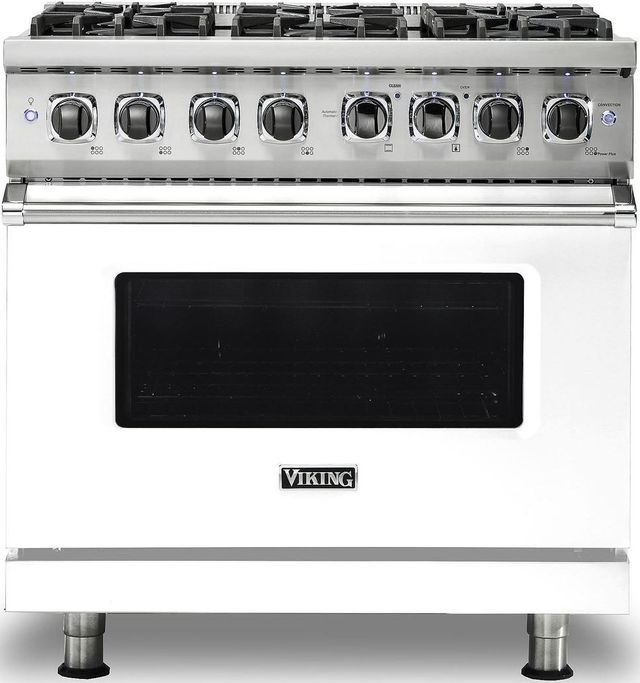 Viking® Professional 5 Series 36" White Pro Style Dual Fuel Liquid Propane Range-0