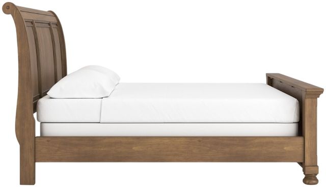 Signature Design by Ashley® Feddinger Medium Brown California King Sleigh Bed-3