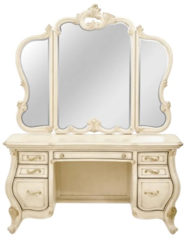 Michael Amini® Platine de Royale™ 3-Piece Champagne Vanity Set-2