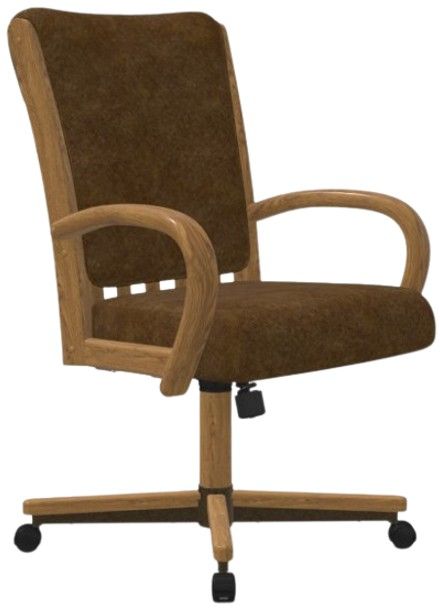 Chromcraft Customizable Baylor Swivel Tilt Caster Casual Dining Chair-0