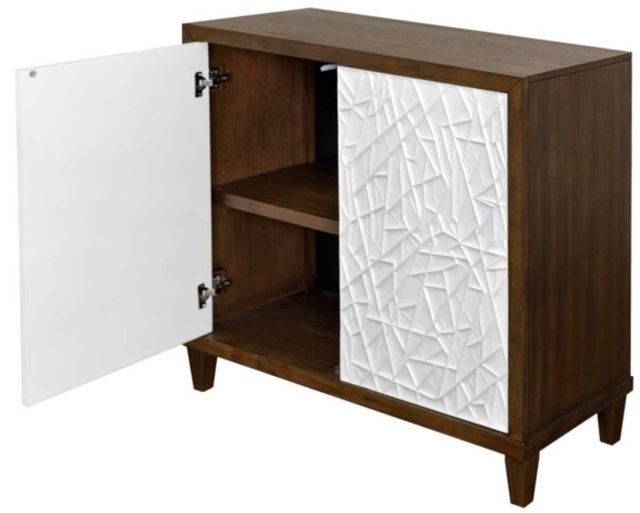 Martin Furniture Komodo Dark Brown/White Accent Cabinet-2