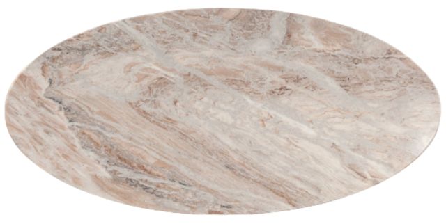 Home Trends & Design Malibu White Dining Table with Antique Gold Base-3