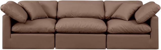 Meridian Furniture Indulge 3-Piece Brown 105" Sofa-1