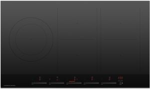 Top view of the Fisher & Paykel Series 9 36" Black Glass Induction Cooktop