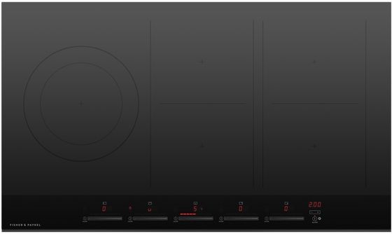 Fisher & Paykel Series 9 36" Black Glass Induction Cooktop