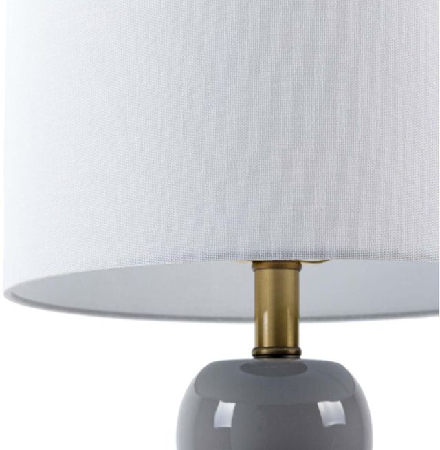 Surya Limestone Gray Glazed/White Lamp-2