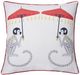 Stylecraft Tinck Brown/White Throw Pillow-0