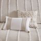 Olliix by Harbor House Taupe King Anslee 3 Piece Cotton Yarn Dyed Comforter Set-3