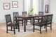 ECI Furniture Ashford Brown Counter Height Dining Table with Distressed Black Base-0