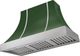AGA Cascade 48" Cornwall Green Wall Mounted Range Hood  with Brushed Nickel Trim-0