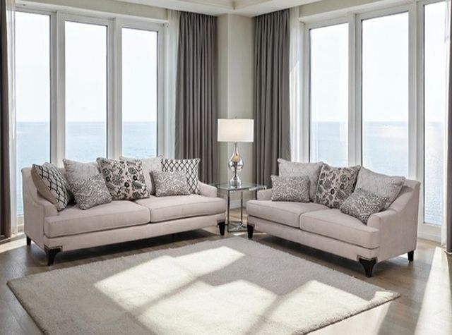 Furniture of America® Lowell Taupe Loveseat-2
