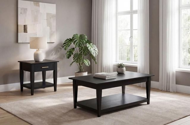 Coaster® Lindenton 2-Piece Black Lift-Top Coffee Table and End Table Set-2