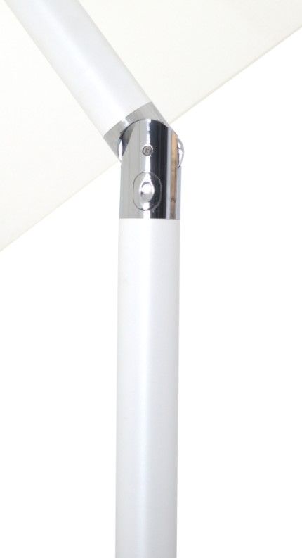 Meridian Furniture Fiji Matte White/White Aluminum Outdoor Patio Umbrella and Round Base-4