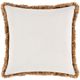 Surya Jahari Tan 18"x18" Toss Pillow with Polyester Insert-1
