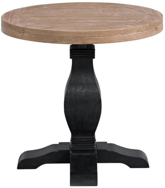 Martin Svensson Napa Driftwood End Table with Black Base-0