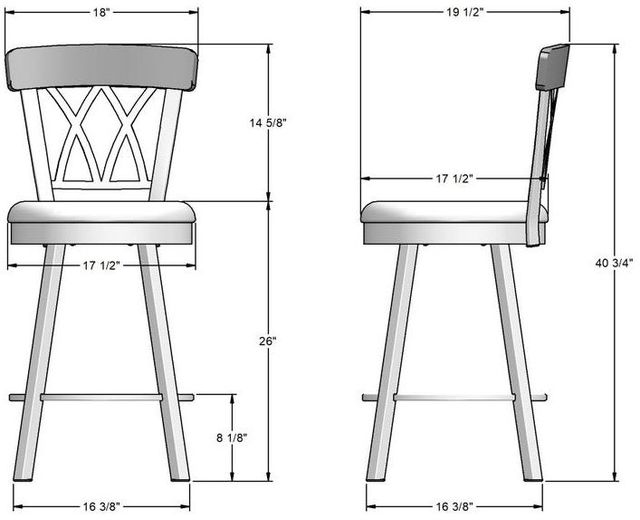 Amisco Customizable Brittany Swivel Counter Stool-1