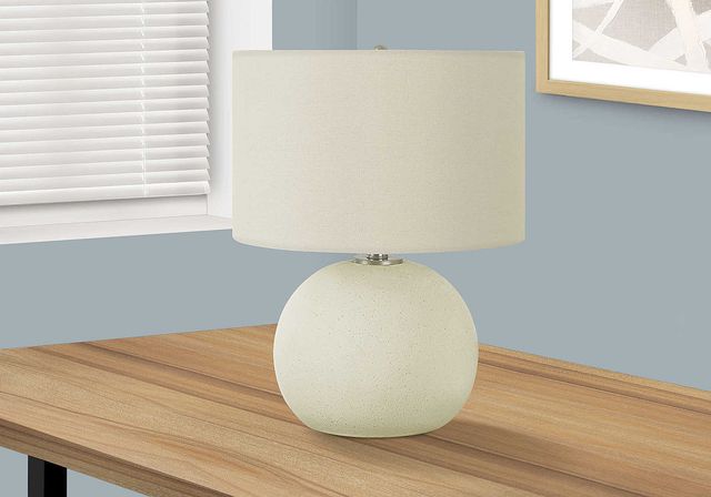 Monarch Specialties Inc. 18"H Cream Ceramic Table Lamp-4