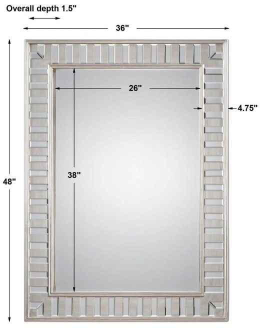 Uttermost® Lanester Antiqued Silver Leaf Mirror-2