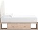 Signature Design by Ashley® Shapella Tan/White Youth Full 2-Drawer Upholstered Storage Panel Bed-3