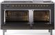 Ilve® Nostalgie II Series 60" Graphite Matte Pro Style Dual Fuel Range-1