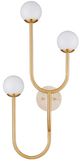 Currey & Company Highsmith Brass/White Left Wall Sconce-3