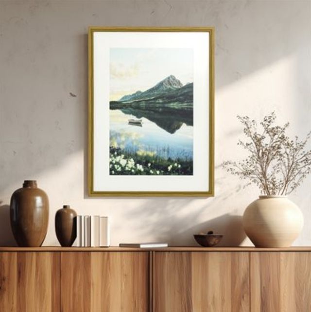 YHD Mountain Mirror Framed Print-1
