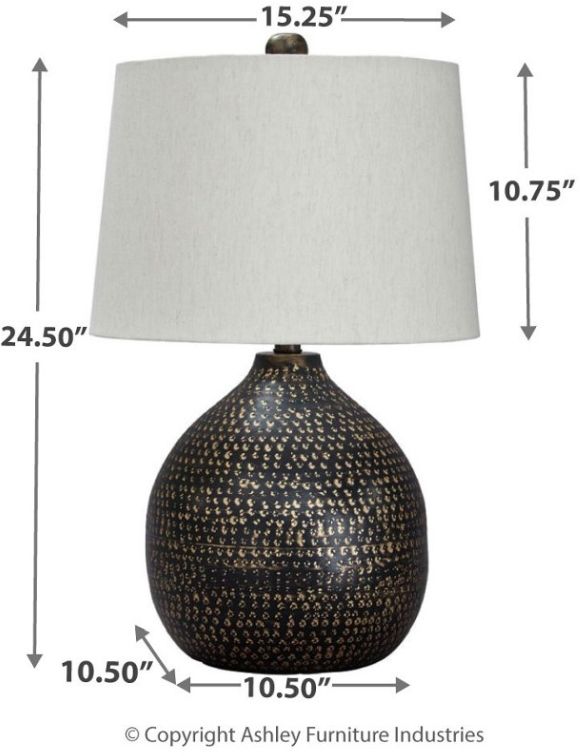Signature Design by Ashley® Maire Black/Gold Table Lamp-1