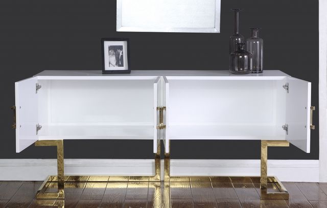 Meridian Furniture Beth White/Gold Buffet-3
