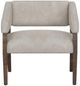 International Furniture Direct Murcia Ivory/Lacquer Brown Upholstered Accent Chair-1