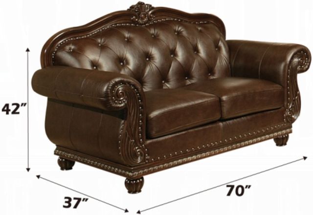 ACME Furniture Anondale Cherry/Espresso 70" Loveseat-3